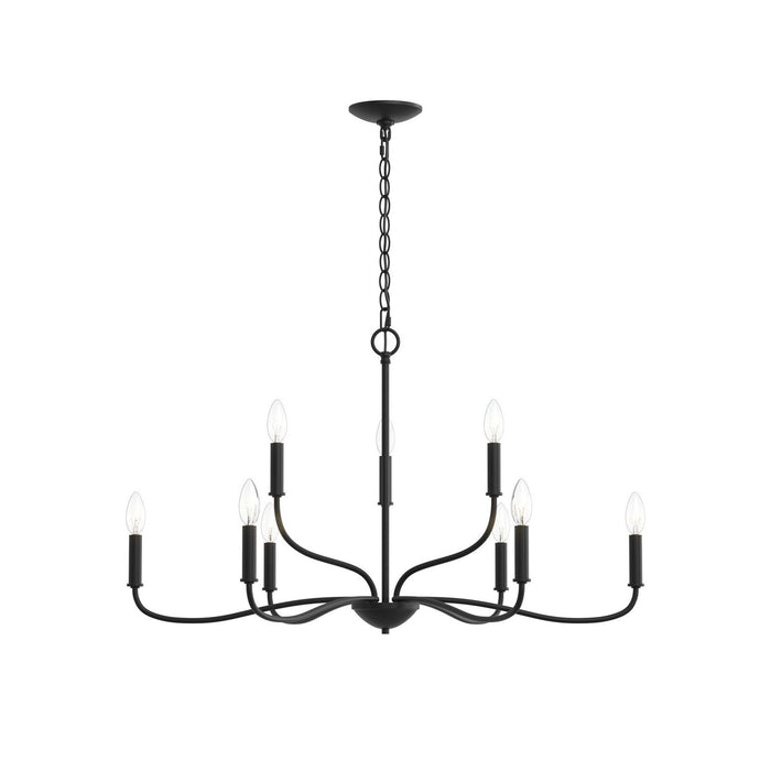 Progress Lighting - P400465-31M - Nine Light Chandelier - Ilia - Matte Black