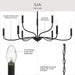 Progress Lighting - P400465-31M - Nine Light Chandelier - Ilia - Matte Black