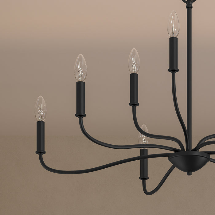 Progress Lighting - P400465-31M - Nine Light Chandelier - Ilia - Matte Black