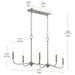 Progress Lighting - P400466-009 - Six Light Linear Chandelier - Ilia - Brushed Nickel
