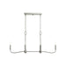 Progress Lighting - P400466-009 - Six Light Linear Chandelier - Ilia - Brushed Nickel