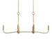 Progress Lighting - P400466-191 - Six Light Linear Chandelier - Ilia - Brushed Gold