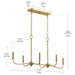 Progress Lighting - P400466-191 - Six Light Linear Chandelier - Ilia - Brushed Gold