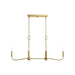 Progress Lighting - P400466-191 - Six Light Linear Chandelier - Ilia - Brushed Gold