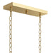 Progress Lighting - P400466-191 - Six Light Linear Chandelier - Ilia - Brushed Gold