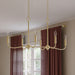 Progress Lighting - P400466-191 - Six Light Linear Chandelier - Ilia - Brushed Gold