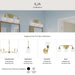 Progress Lighting - P400466-191 - Six Light Linear Chandelier - Ilia - Brushed Gold