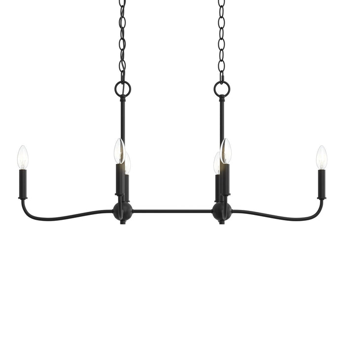 Progress Lighting - P400466-31M - Six Light Linear Chandelier - Ilia - Matte Black
