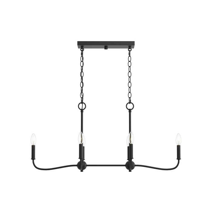 Progress Lighting - P400466-31M - Six Light Linear Chandelier - Ilia - Matte Black