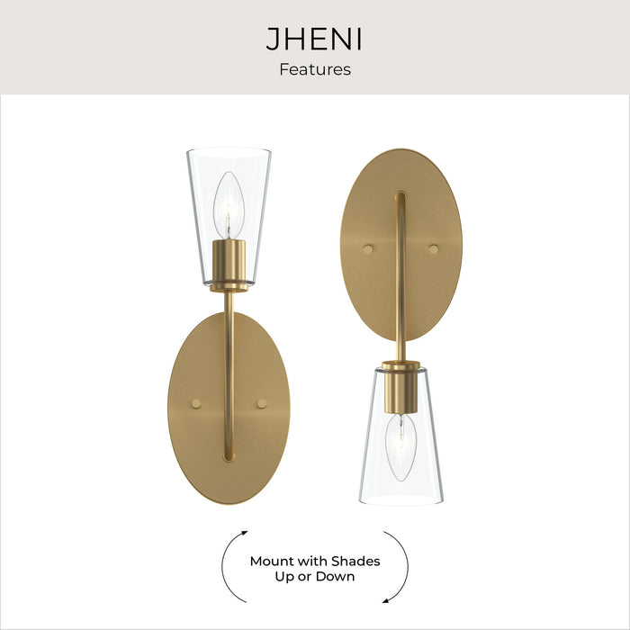 Progress Lighting - P710154-191 - One Light Wall Sconce - Jheni - Brushed Gold