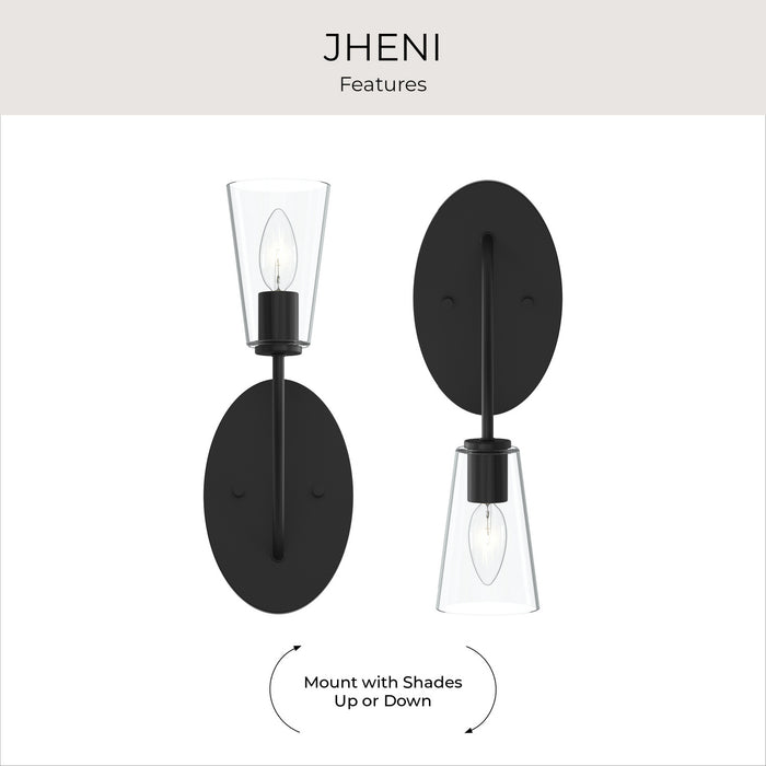 Progress Lighting - P710154-31M - One Light Wall Sconce - Jheni - Matte Black