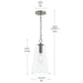Progress Lighting - P500511-009 - One Light Pendant - Jheni - Brushed Nickel