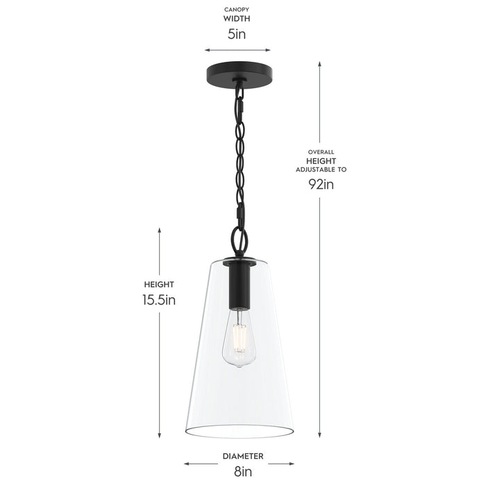 Progress Lighting - P500511-31M - One Light Pendant - Jheni - Matte Black