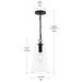 Progress Lighting - P500511-31M - One Light Pendant - Jheni - Matte Black