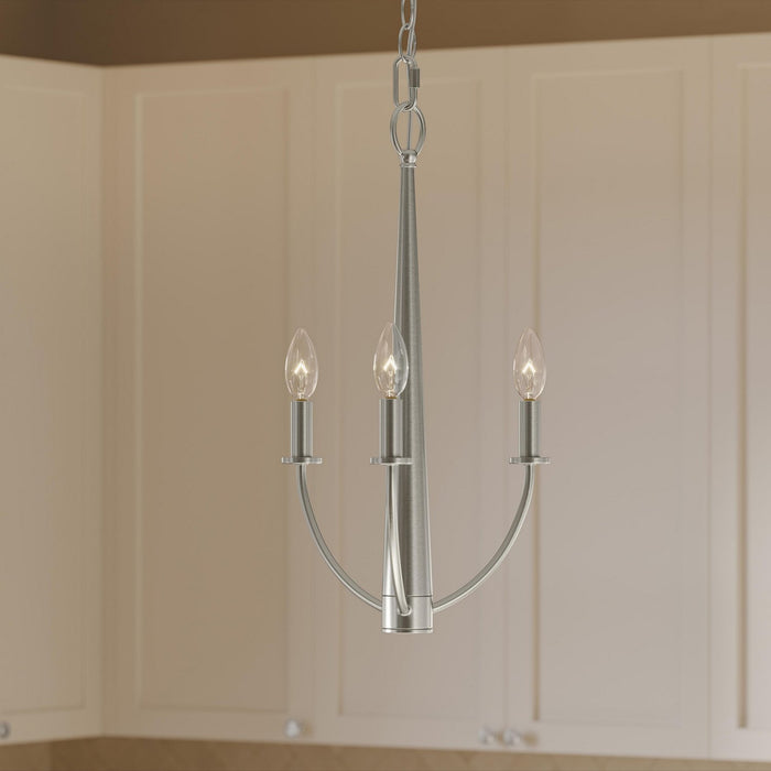 Progress Lighting - P400457-009 - Three Light Chandelier - Jheni - Brushed Nickel