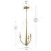 Progress Lighting - P400457-191 - Three Light Chandelier - Jheni - Brushed Gold