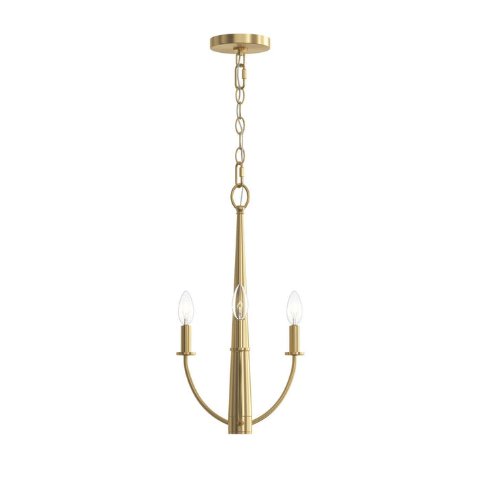 Progress Lighting - P400457-191 - Three Light Chandelier - Jheni - Brushed Gold