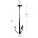 Progress Lighting - P400457-31M - Three Light Chandelier - Jheni - Matte Black