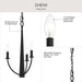 Progress Lighting - P400457-31M - Three Light Chandelier - Jheni - Matte Black