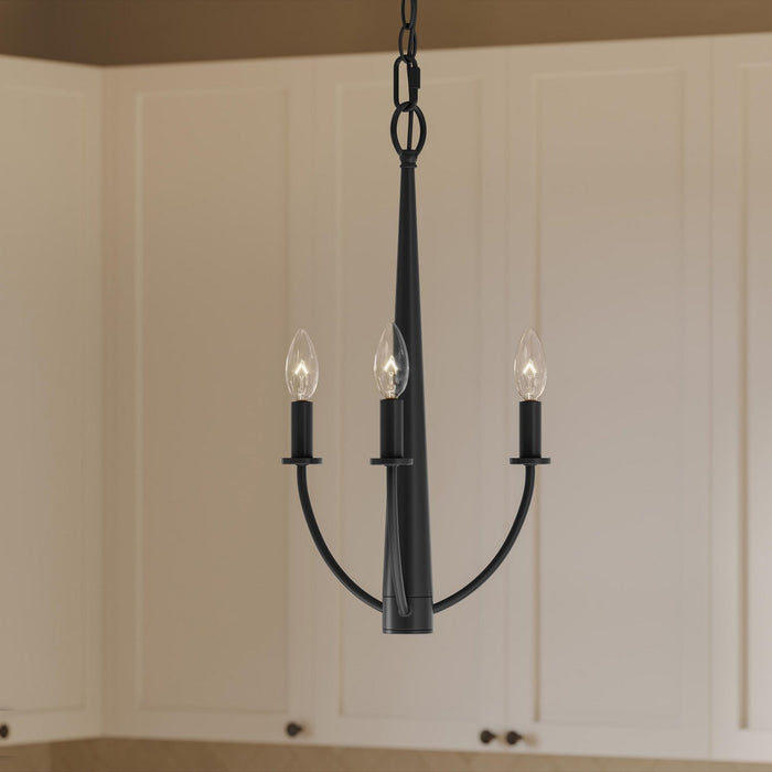 Progress Lighting - P400457-31M - Three Light Chandelier - Jheni - Matte Black