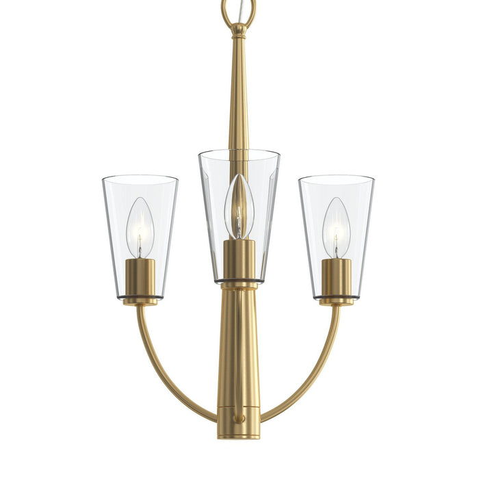 Progress Lighting - P400452-191 - Three Light Chandelier - Jheni - Brushed Gold