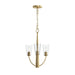Progress Lighting - P400452-191 - Three Light Chandelier - Jheni - Brushed Gold
