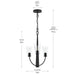 Progress Lighting - P400452-31M - Three Light Chandelier - Jheni - Matte Black