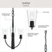 Progress Lighting - P400452-31M - Three Light Chandelier - Jheni - Matte Black