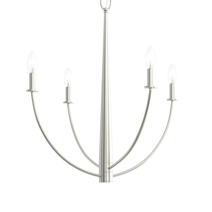 Progress Lighting - P400458-009 - Four Light Chandelier - Jheni - Brushed Nickel