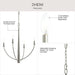 Progress Lighting - P400458-009 - Four Light Chandelier - Jheni - Brushed Nickel