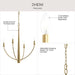 Progress Lighting - P400458-191 - Four Light Chandelier - Jheni - Brushed Gold