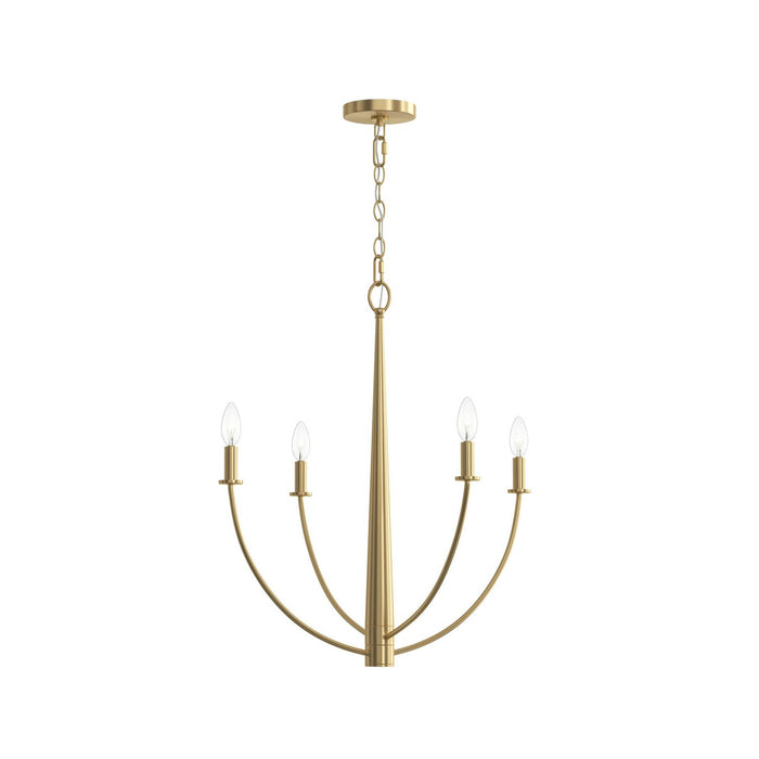 Progress Lighting - P400458-191 - Four Light Chandelier - Jheni - Brushed Gold