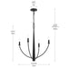 Progress Lighting - P400458-31M - Four Light Chandelier - Jheni - Matte Black