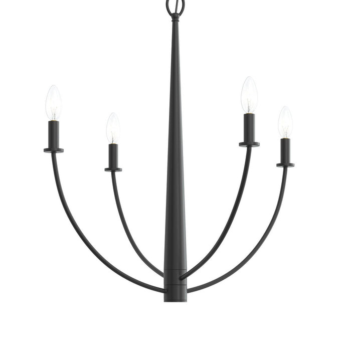 Progress Lighting - P400458-31M - Four Light Chandelier - Jheni - Matte Black