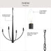 Progress Lighting - P400458-31M - Four Light Chandelier - Jheni - Matte Black