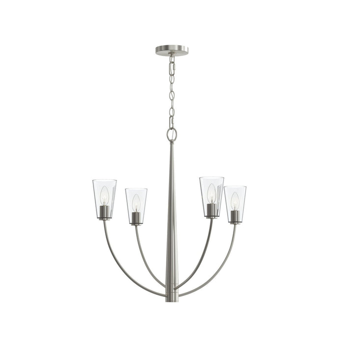 Progress Lighting - P400453-009 - Four Light Chandelier - Jheni - Brushed Nickel