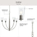 Progress Lighting - P400453-009 - Four Light Chandelier - Jheni - Brushed Nickel