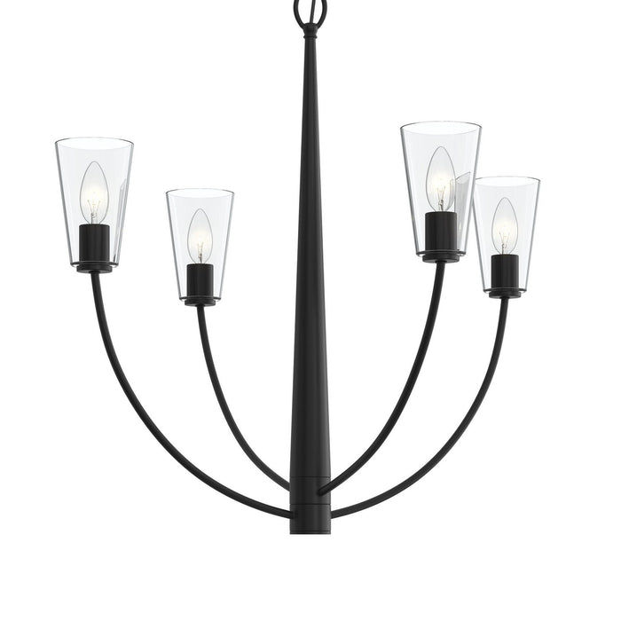 Progress Lighting - P400453-31M - Four Light Chandelier - Jheni - Matte Black
