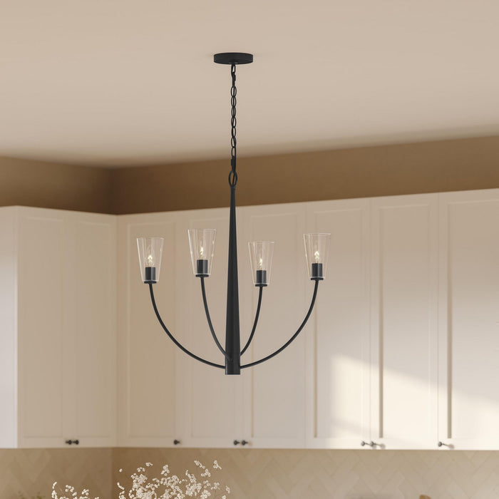 Progress Lighting - P400453-31M - Four Light Chandelier - Jheni - Matte Black