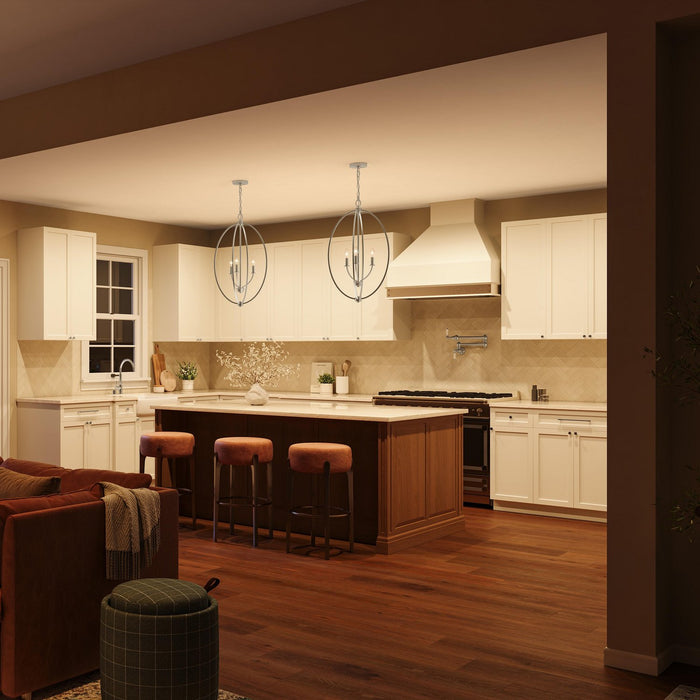 Progress Lighting - P500513-009 - Three Light Foyer Pendant - Jheni - Brushed Nickel