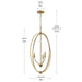 Progress Lighting - P500513-191 - Three Light Foyer Pendant - Jheni - Brushed Gold