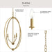 Progress Lighting - P500513-191 - Three Light Foyer Pendant - Jheni - Brushed Gold