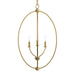 Progress Lighting - P500513-191 - Three Light Foyer Pendant - Jheni - Brushed Gold