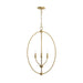 Progress Lighting - P500513-191 - Three Light Foyer Pendant - Jheni - Brushed Gold