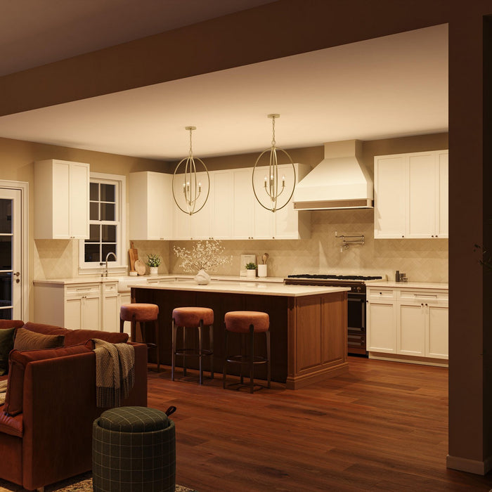 Progress Lighting - P500513-191 - Three Light Foyer Pendant - Jheni - Brushed Gold