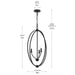 Progress Lighting - P500513-31M - Three Light Foyer Pendant - Jheni - Matte Black