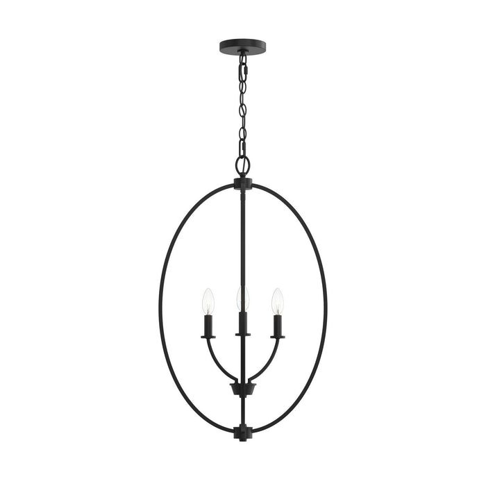 Progress Lighting - P500513-31M - Three Light Foyer Pendant - Jheni - Matte Black