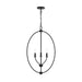 Progress Lighting - P500513-31M - Three Light Foyer Pendant - Jheni - Matte Black