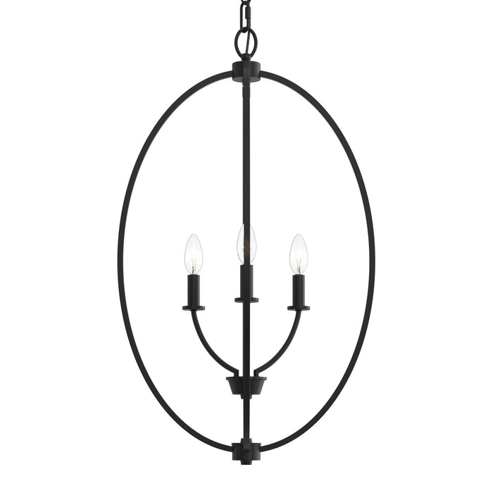 Progress Lighting - P500513-31M - Three Light Foyer Pendant - Jheni - Matte Black