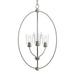 Progress Lighting - P500512-009 - Three Light Foyer Pendant - Jheni - Brushed Nickel
